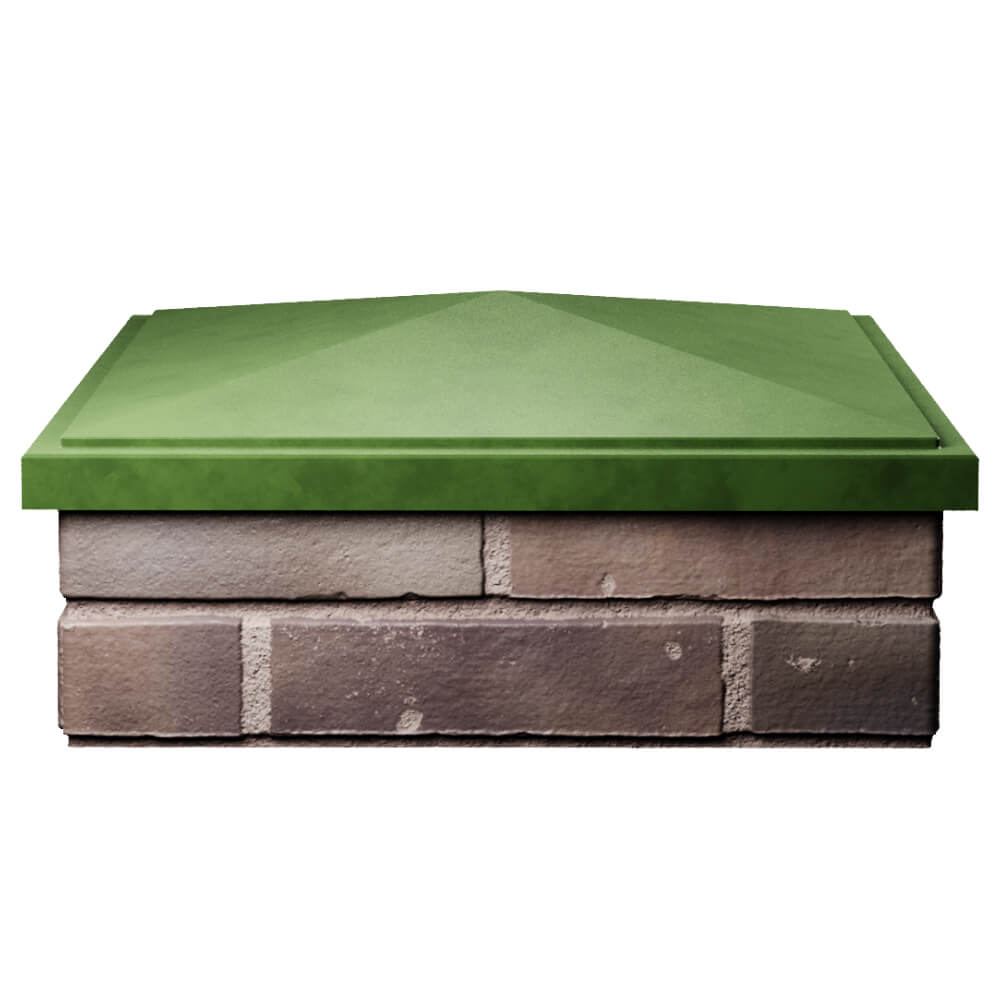 Колпак Zking БонаМоно Зеленый на столб 2х2 кирпича (515х515, 530х530мм) Петрозаводск фото