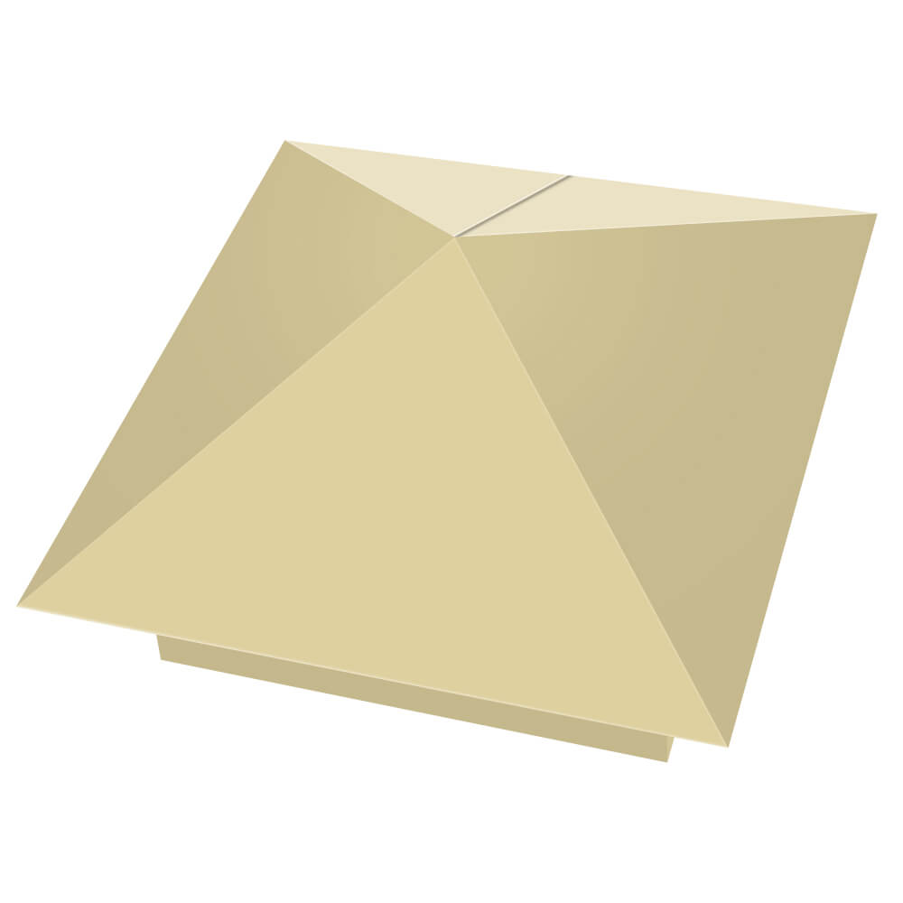 Колпак металлический 400х400мм RAL1014 Бежевый заборный Петрозаводск фото