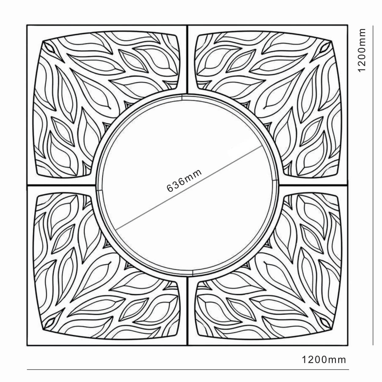 Приствольная решетка для дерева ZKING CRUST 1.2х1.2м Черная в Петрозаводске фото