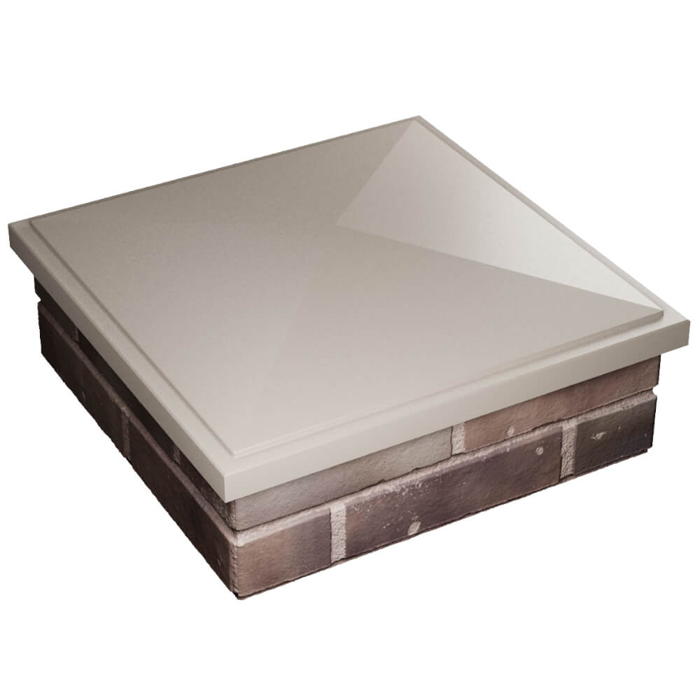 Колпак Zking БонаМоно Бежевый на столб 2х2 кирпича (515х515, 530х530мм) в Петрозаводске фото