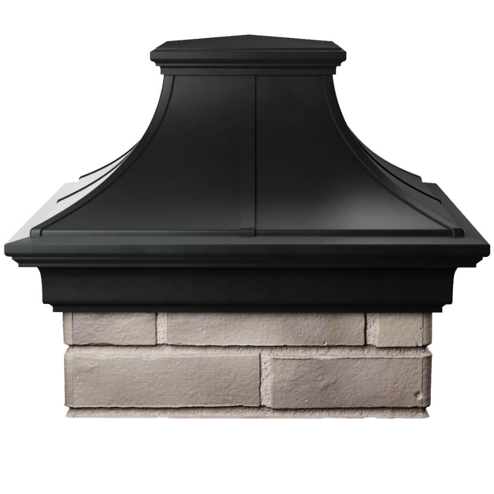 Колпак Zking Монблан Премиум Черный на столб 1.5х1.5 кирпича (385х385мм) Петрозаводск фото