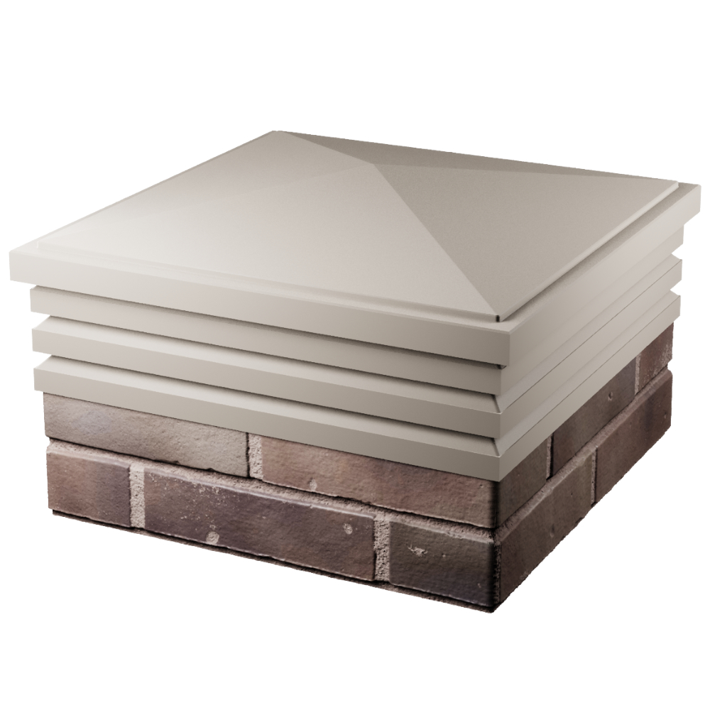 Колпак Zking Бона ХайТек Бежевый на столб 2х2 кирпича (513х513мм) в Петрозаводске фото