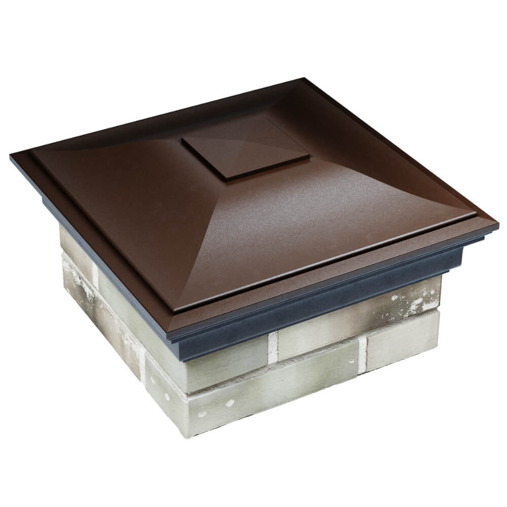 Колпак Zking Монблан Коричневый на столб 1.5х1.5 кирпича (385х385мм) в Петрозаводске фото