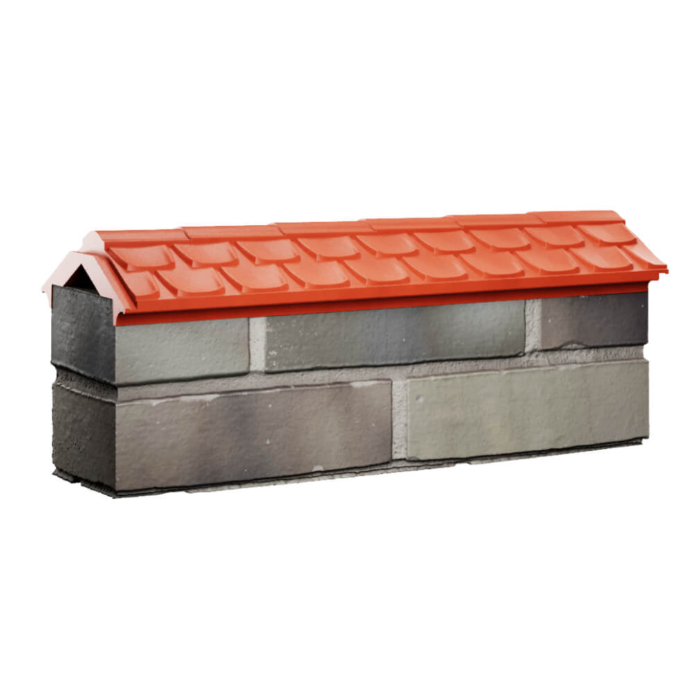 Парапет Zking Эльбрус Красный с посадкой на 0.5 кирпича (130мм) Петрозаводск фото