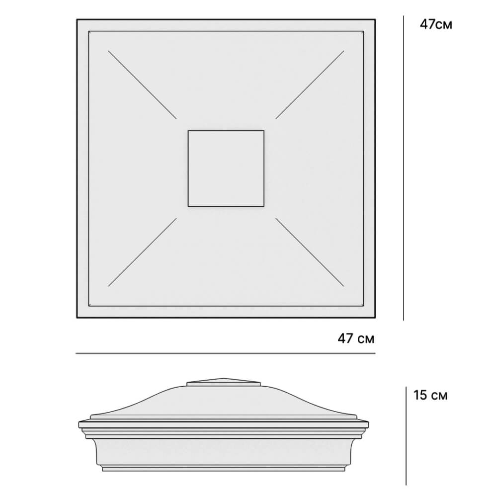 Колпак Zking Монблан Коричневый на столб 1.5х1.5 кирпича (385х385мм) в Петрозаводске фото