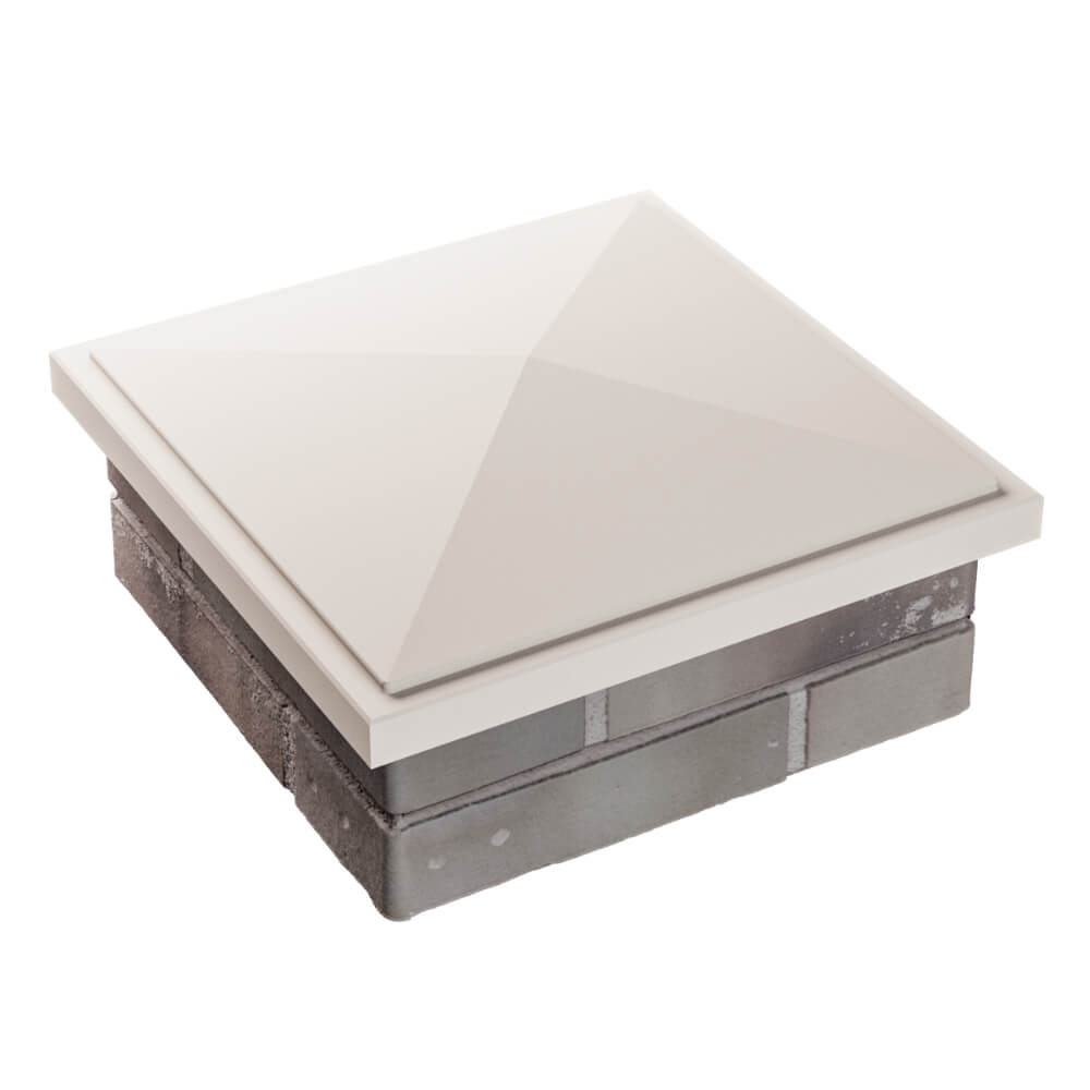 Колпак Zking БонаМоно Бежевый на столб 1.5х1.5 кирпича (385х385, 400х400мм) в Петрозаводске фото