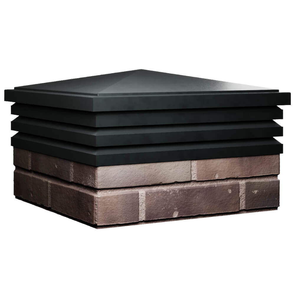 Колпак Zking Бона ХайТек Черный на столб 2х2 кирпича (513х513мм) в Петрозаводске фото