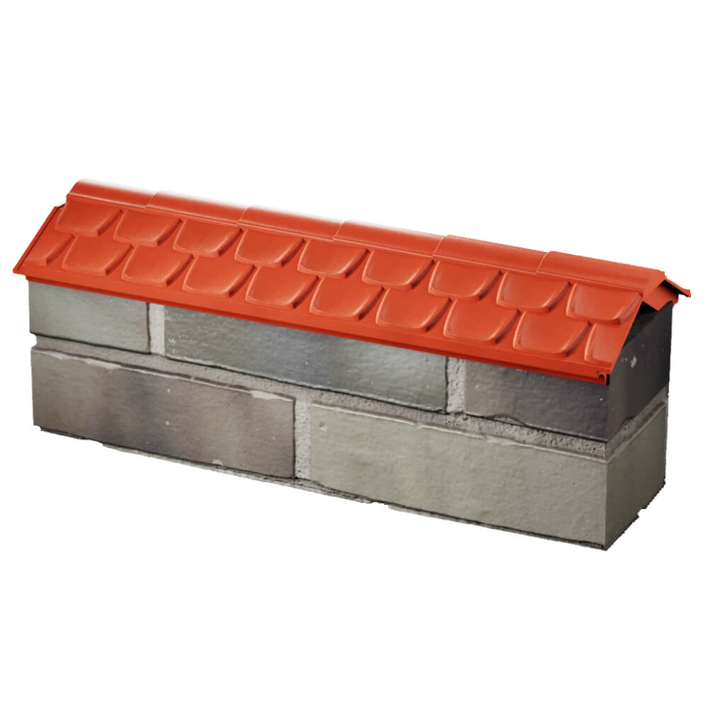 Парапет Zking Эльбрус Красный с посадкой на 0.5 кирпича (130мм) в Петрозаводске фото