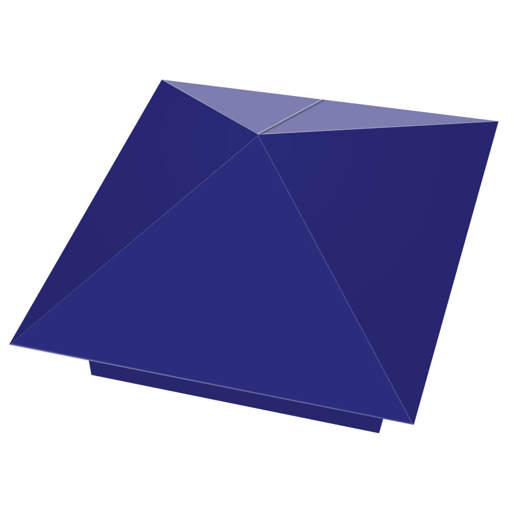 Колпак металлический 400х400мм RAL5002 Синий Ультрамарин заборный Петрозаводск фото