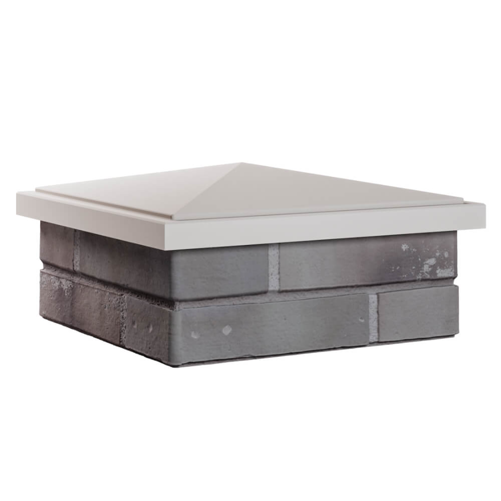 Колпак Zking БонаМоно Бежевый на столб 1.5х1.5 кирпича (385х385, 400х400мм) в Петрозаводске фото