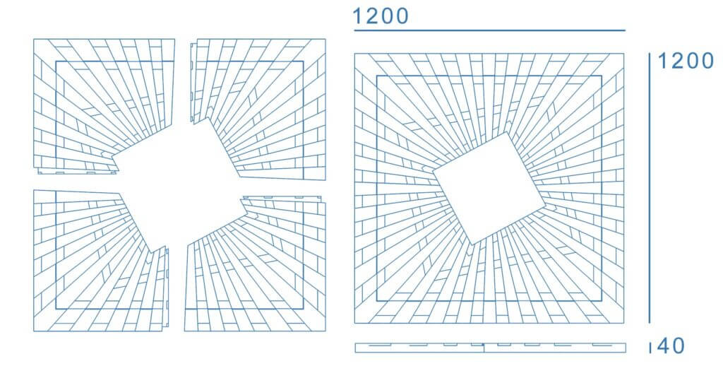 Приствольная решетка для дерева ZKING ATMOSPHERE 1.2х1.2м Серая в Петрозаводске фото