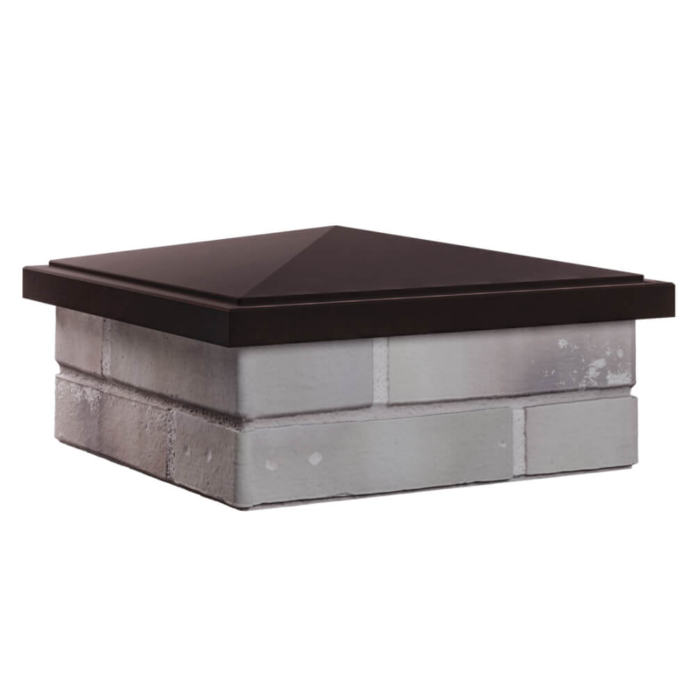 Колпак Zking БонаМоно Коричневый на столб 1.5х1.5 кирпича (385х385, 400х400мм) в Петрозаводске фото