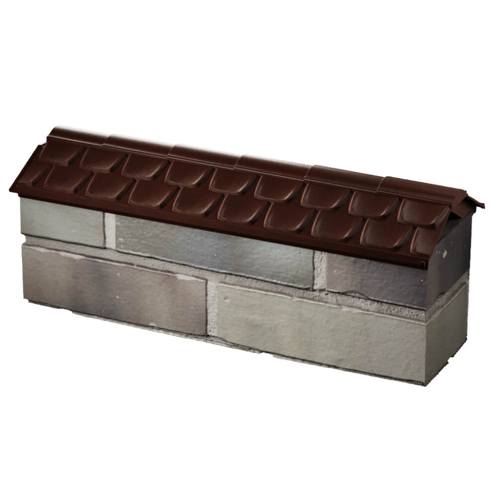 Парапет Zking Эльбрус Коричневый с посадкой на 0.5 кирпича (130мм) в Петрозаводске фото