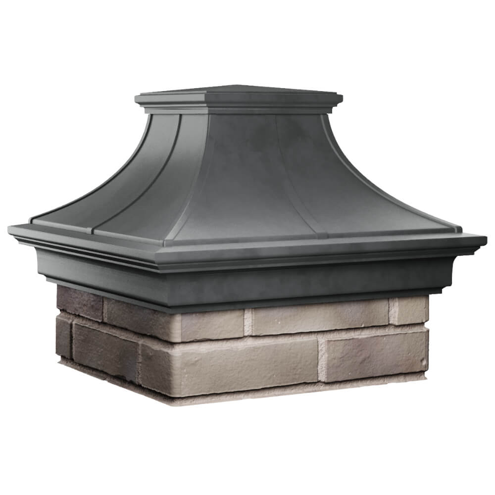 Колпак Zking Монблан Премиум Серый на столб 1.5х1.5 кирпича (385х385мм) в Петрозаводске фото