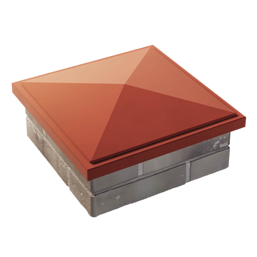 Колпак Zking БонаМоно Красный на столб 1.5х1.5 кирпича (385х385, 400х400мм) в Петрозаводске фото