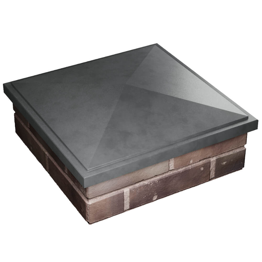 Колпак Zking БонаМоно Серый на столб 2х2 кирпича (515х515, 530х530мм) в Петрозаводске фото