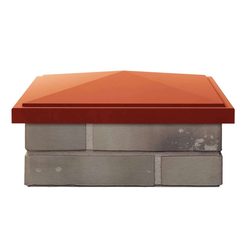 Колпак Zking БонаМоно Красный на столб 1.5х1.5 кирпича (385х385, 400х400мм) Петрозаводск фото