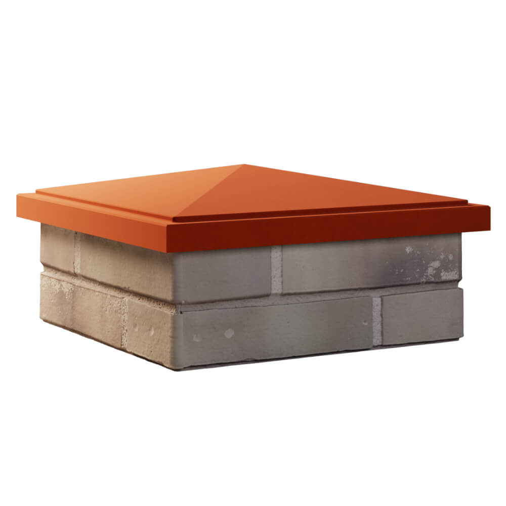 Колпак Zking БонаМоно Красный на столб 1.5х1.5 кирпича (385х385, 400х400мм) в Петрозаводске фото