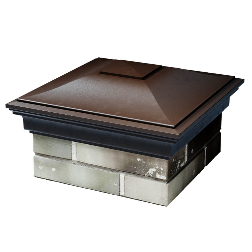 Колпак Zking Монблан Коричневый на столб 1.5х1.5 кирпича (385х385мм) в Петрозаводске фото