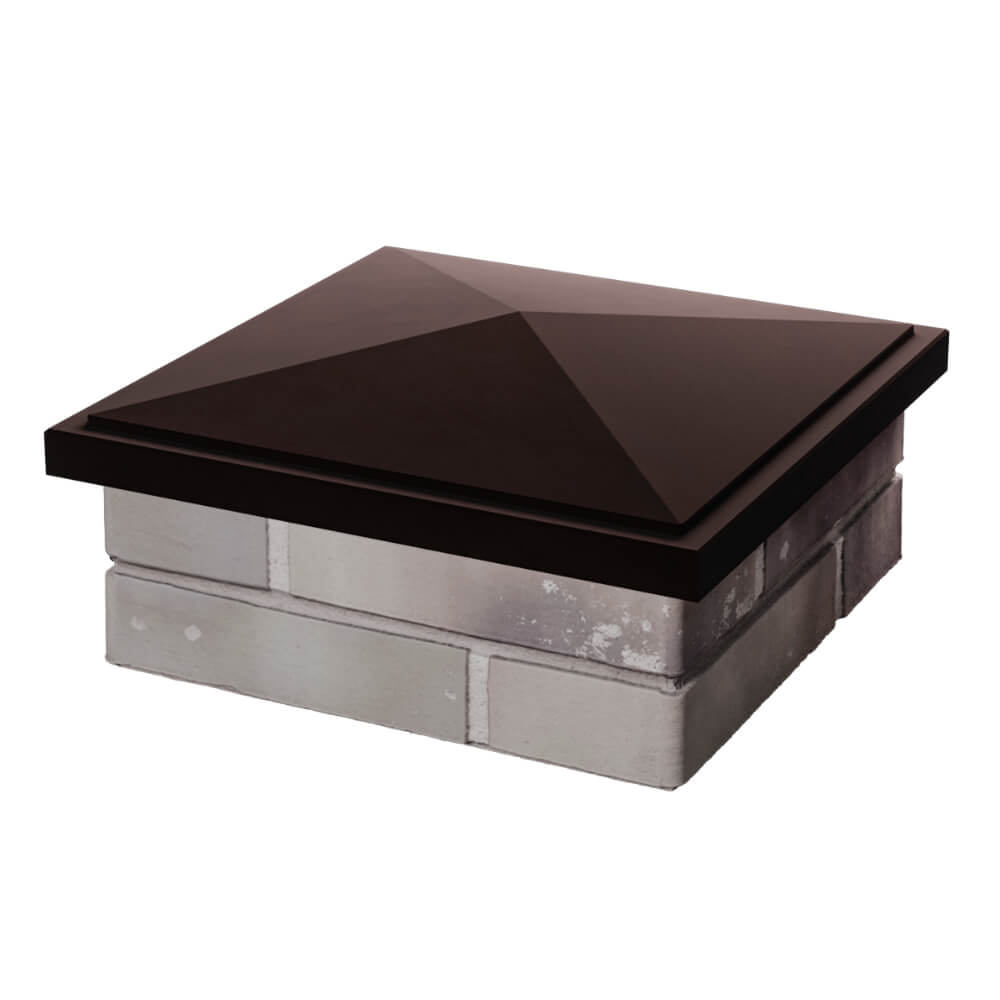 Колпак Zking БонаМоно Коричневый на столб 1.5х1.5 кирпича (385х385, 400х400мм) в Петрозаводске фото