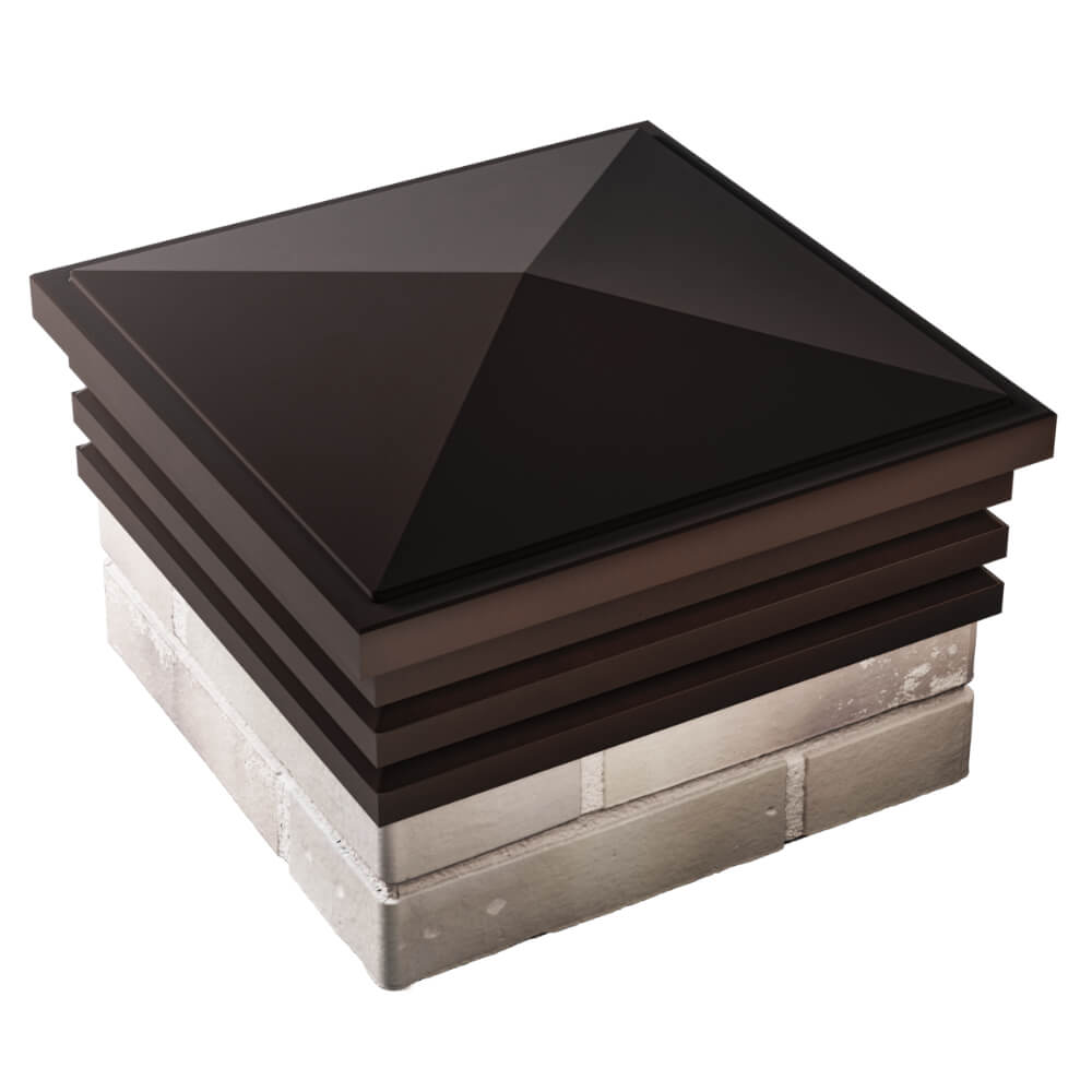 Колпак Zking Бона ХайТек Коричневый на столб 1.5х1.5 кирпича (385х385мм) в Петрозаводске фото