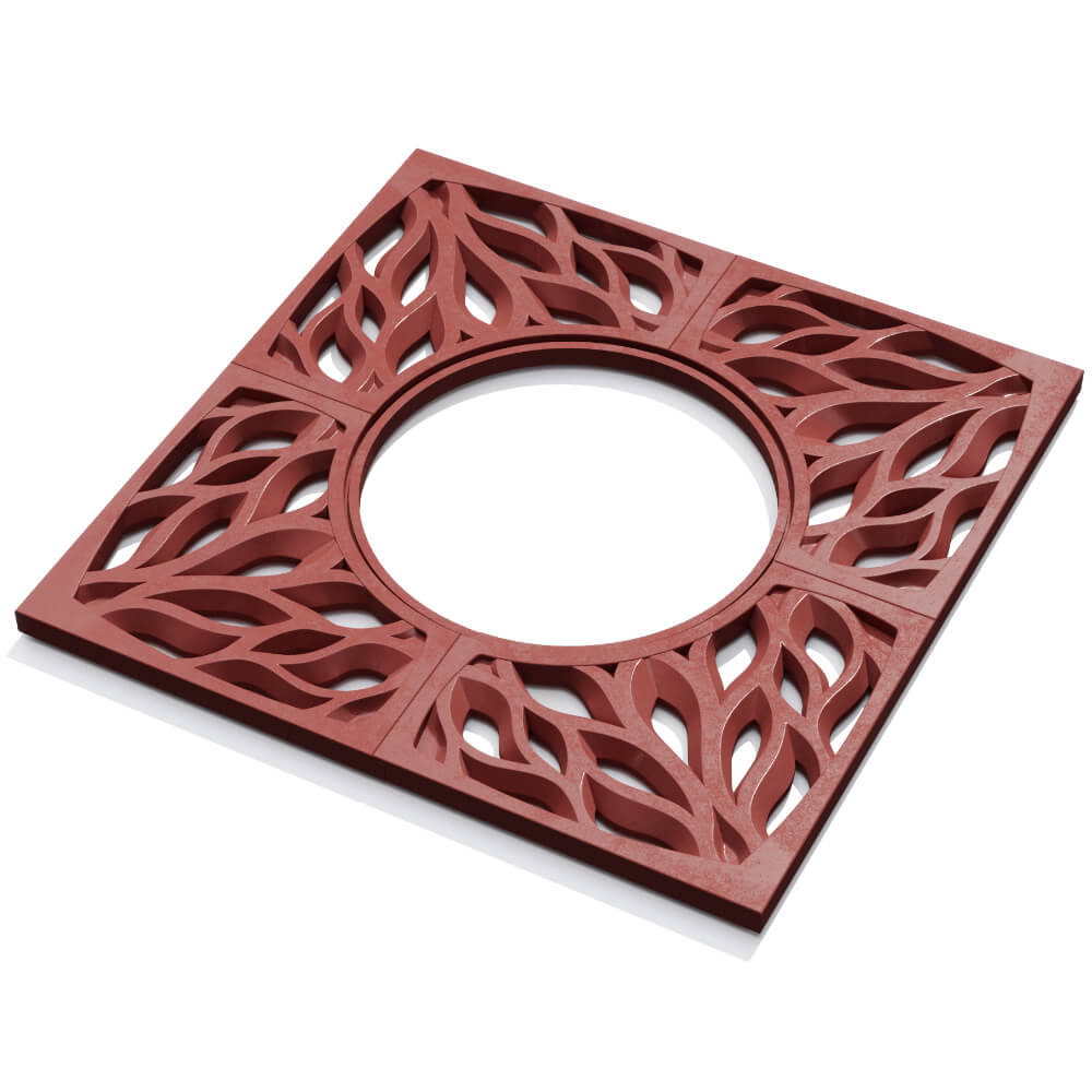 Приствольная решетка для дерева ZKING CRUST 1.2х1.2м Красная в Петрозаводске фото