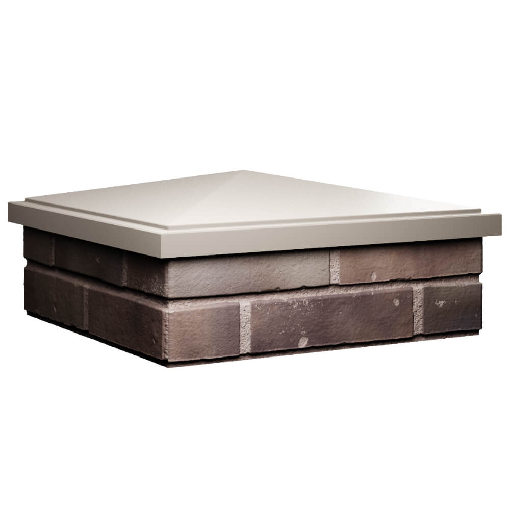 Колпак Zking БонаМоно Бежевый на столб 2х2 кирпича (515х515, 530х530мм) в Петрозаводске фото