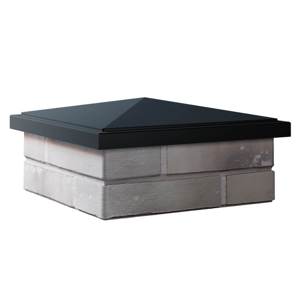 Колпак Zking БонаМоно Черный на столб 1.5х1.5 кирпича (385х385, 400х400мм) в Петрозаводске фото