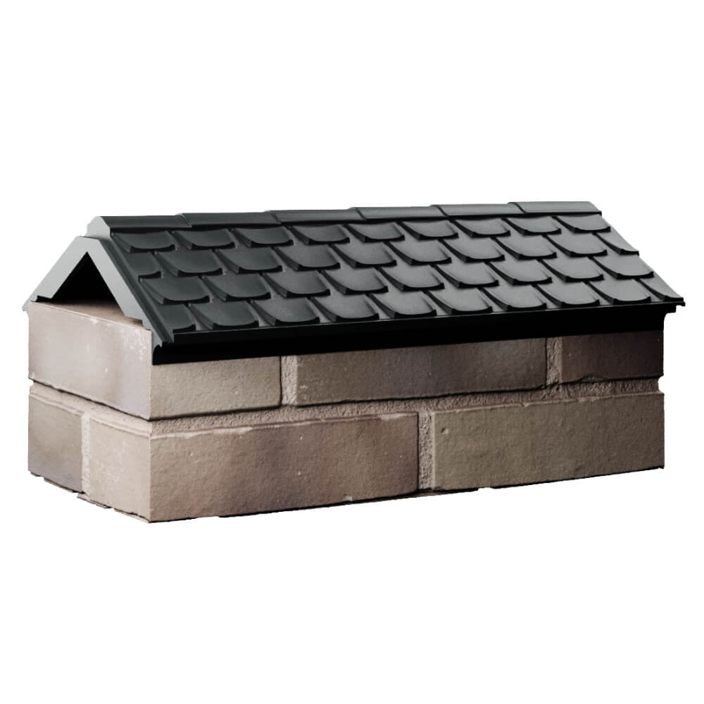 Парапет Zking Эльбрус Черный с посадкой на 1 кирпич (255мм) Петрозаводск фото