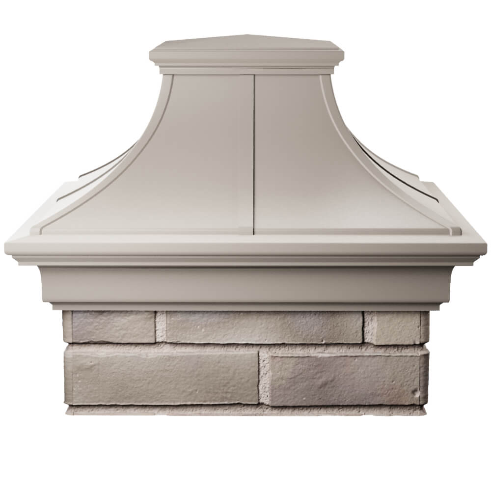 Колпак Zking Монблан Премиум Бежевый на столб 1.5х1.5 кирпича (385х385мм) Петрозаводск фото