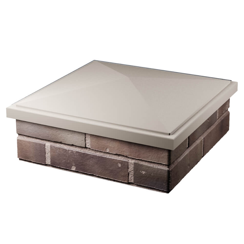 Колпак Zking БонаМоно Бежевый на столб 2х2 кирпича (515х515, 530х530мм) в Петрозаводске фото