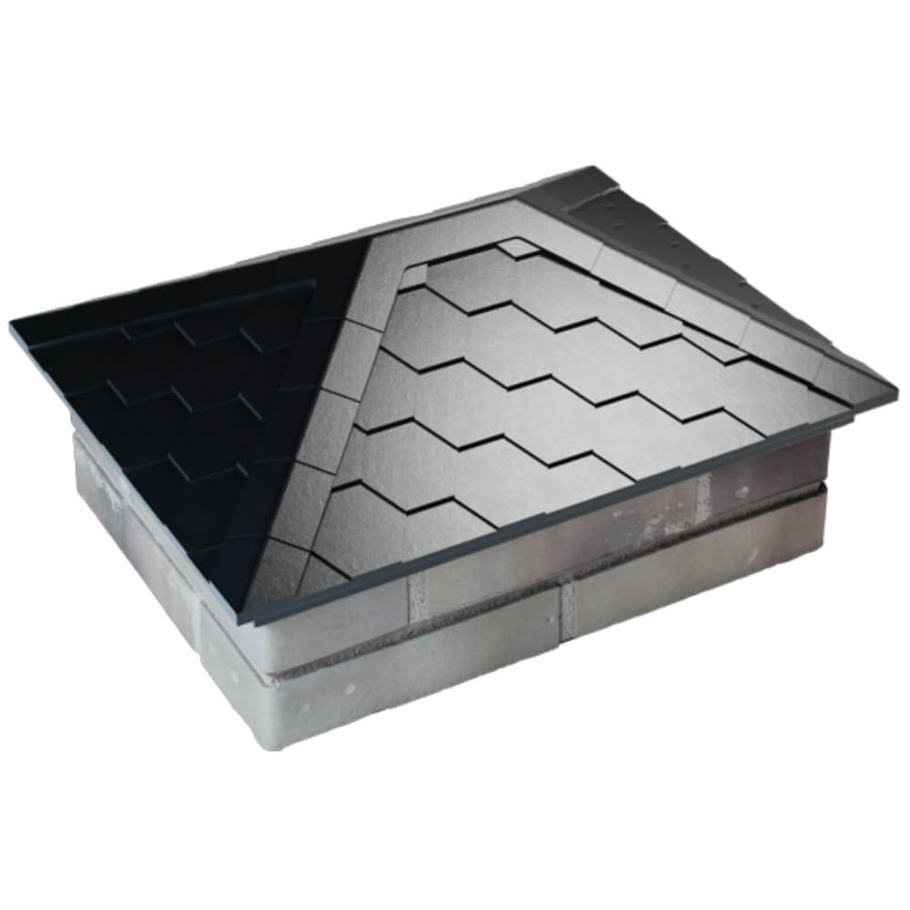 Колпак Zking Эверест Черный на столб 2х1.5 кирпича (520х390мм) Петрозаводск фото