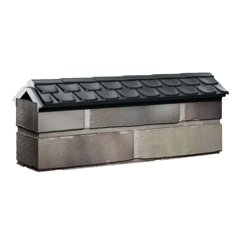 Парапет Zking Эльбрус Черный с посадкой на 0.5 кирпича (130мм) Петрозаводск фото