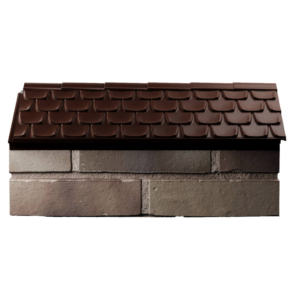 Парапет Zking Эльбрус Коричневый с посадкой на 1 кирпич (255мм) в Петрозаводске фото