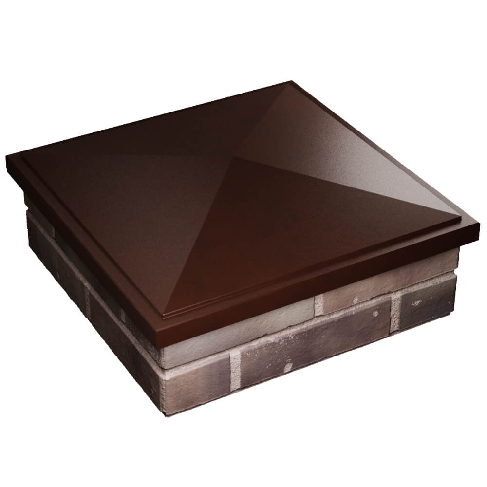 Колпак Zking БонаМоно Коричневый на столб 2х2 кирпича (515х515, 530х530мм) в Петрозаводске фото