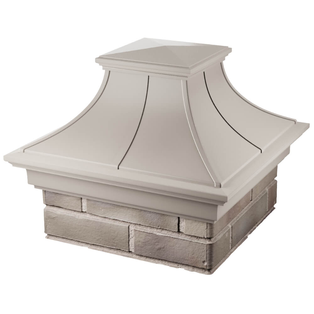 Колпак Zking Монблан Премиум Бежевый на столб 1.5х1.5 кирпича (385х385мм) в Петрозаводске фото