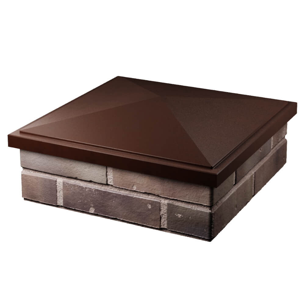 Колпак Zking БонаМоно Коричневый на столб 2х2 кирпича (515х515, 530х530мм) в Петрозаводске фото