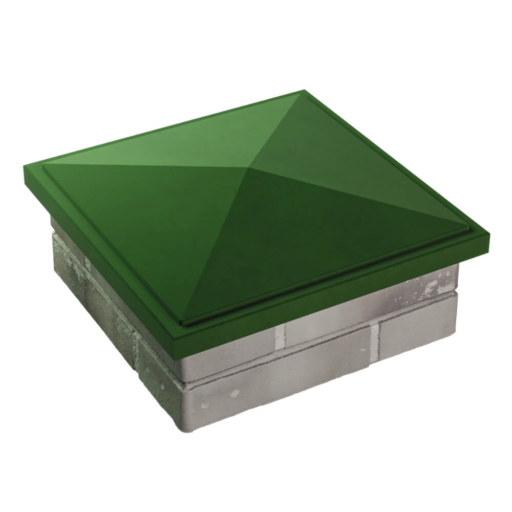 Колпак Zking БонаМоно Зеленый на столб 1.5х1.5 кирпича (385х385, 400х400мм) в Петрозаводске фото