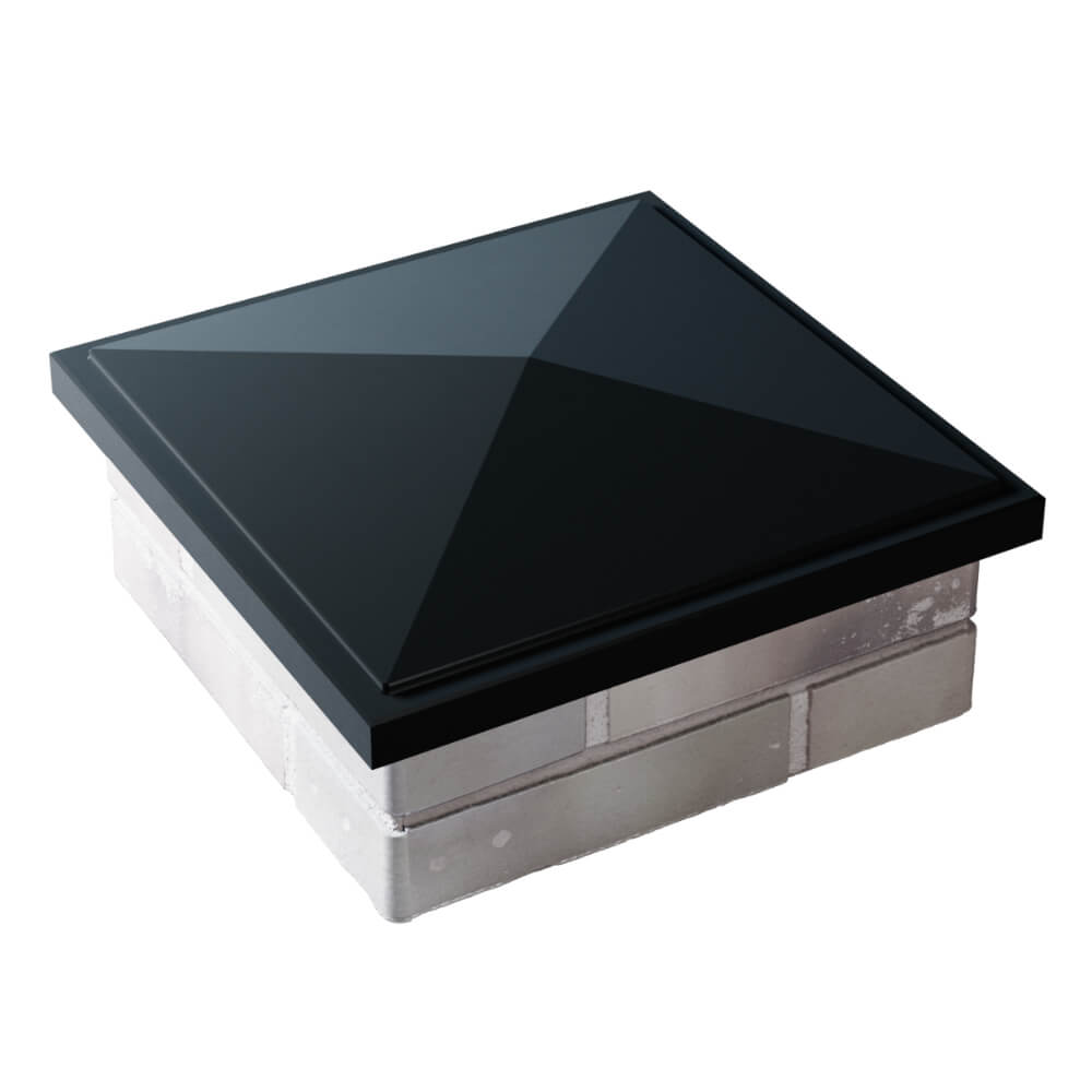 Колпак Zking БонаМоно Черный на столб 1.5х1.5 кирпича (385х385, 400х400мм) в Петрозаводске фото