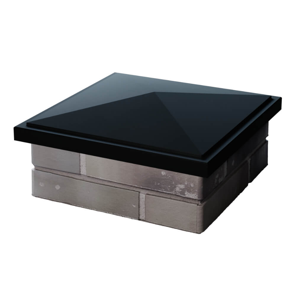 Колпак Zking БонаМоно Черный на столб 1.5х1.5 кирпича (385х385, 400х400мм) в Петрозаводске фото