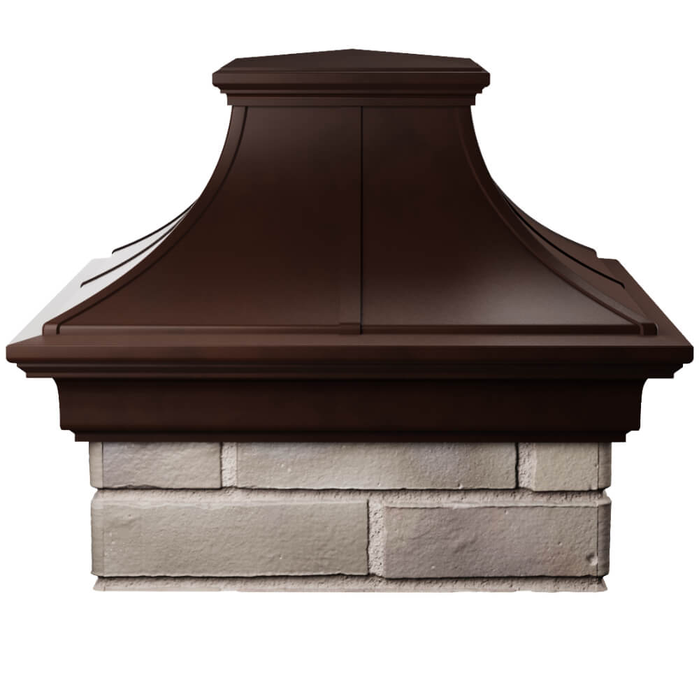 Колпак Zking Монблан Премиум Коричневый на столб 1.5х1.5 кирпича (385х385мм) Петрозаводск фото