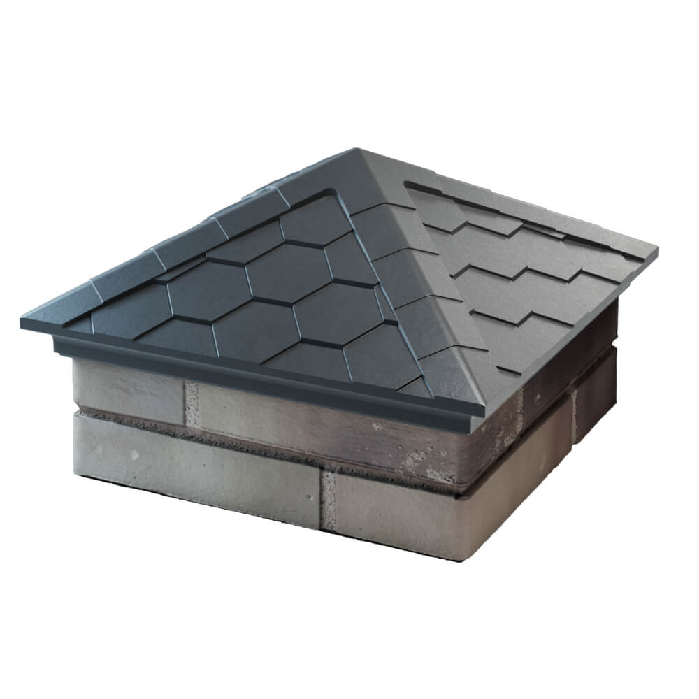 Колпак Zking Эверест Серый на столб 1.5х1.5 кирпича (390х390мм) в Петрозаводске фото