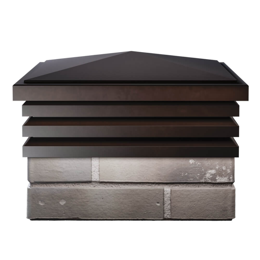 Колпак Zking Бона ХайТек Коричневый на столб 1.5х1.5 кирпича (385х385мм) Петрозаводск фото