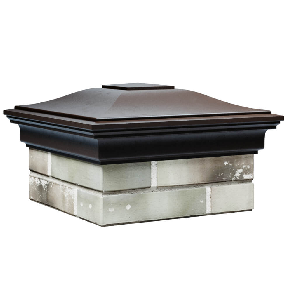 Колпак Zking Монблан Коричневый на столб 1.5х1.5 кирпича (385х385мм) в Петрозаводске фото