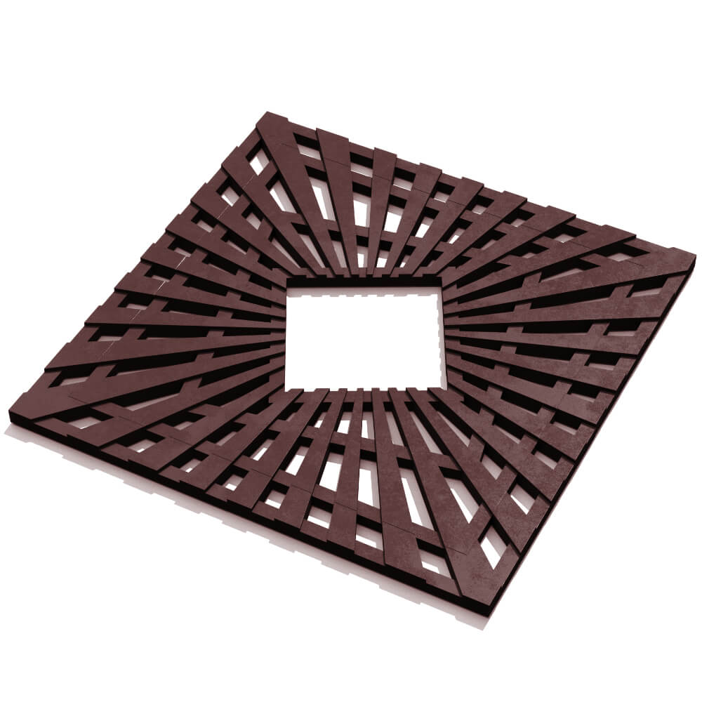 Приствольная решетка для дерева ZKING ATMOSPHERE 1.2х1.2м Коричневая в Петрозаводске фото