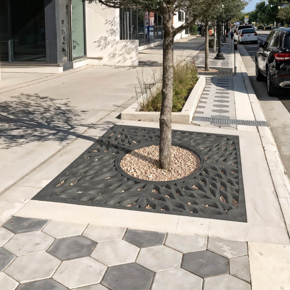 Приствольная решетка для дерева ZKING CRUST 2х2м Черная в Петрозаводске фото