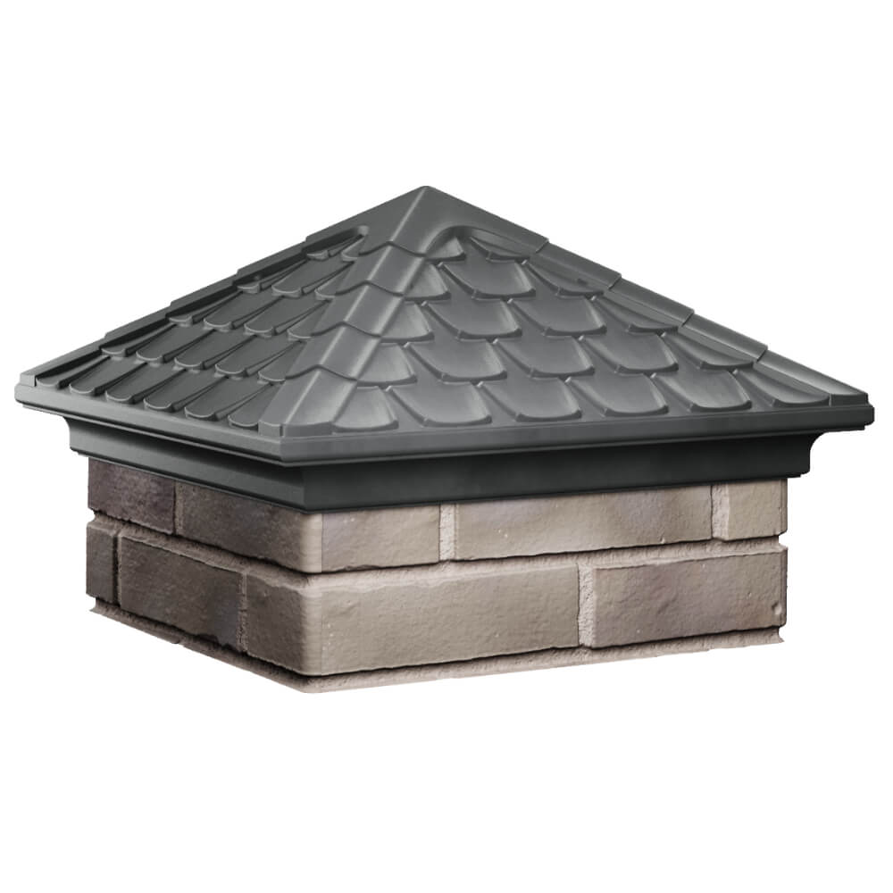 Колпак Zking Эльбрус Серый на столб 1.5х1.5 кирпича (385х385мм) в Петрозаводске фото