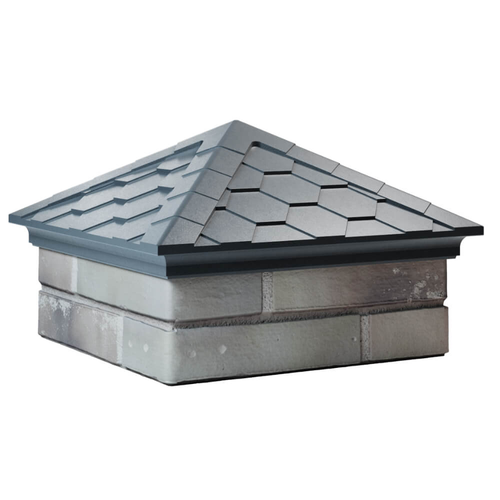 Колпак Zking Эверест Серый на столб 1.5х1.5 кирпича (390х390мм) в Петрозаводске фото