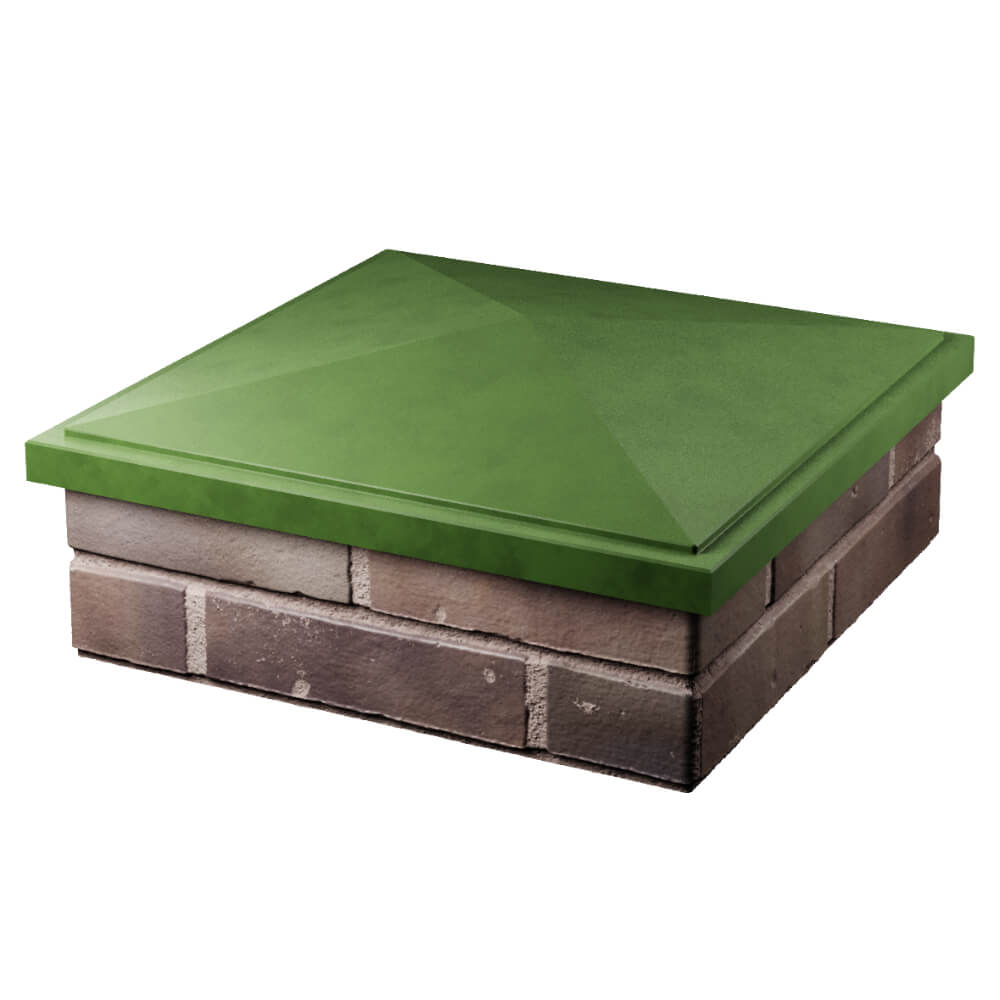 Колпак Zking БонаМоно Зеленый на столб 2х2 кирпича (515х515, 530х530мм) в Петрозаводске фото