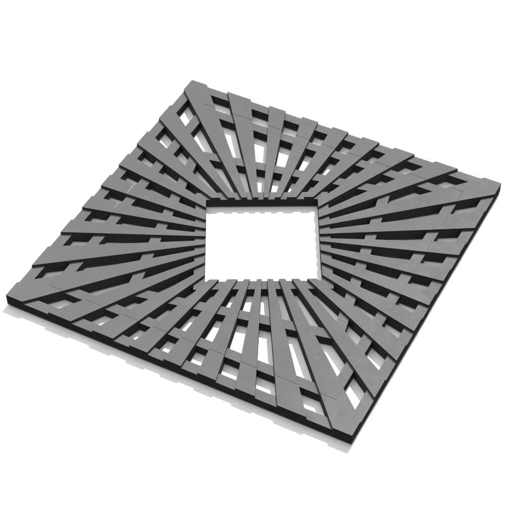 Приствольная решетка для дерева ZKING ATMOSPHERE 1.2х1.2м Серая в Петрозаводске фото